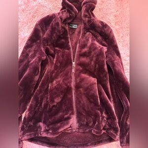 Small Burgundy Fuzzy Jacket